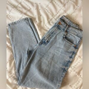 Zara High-Rise Light Blue Mom Jean